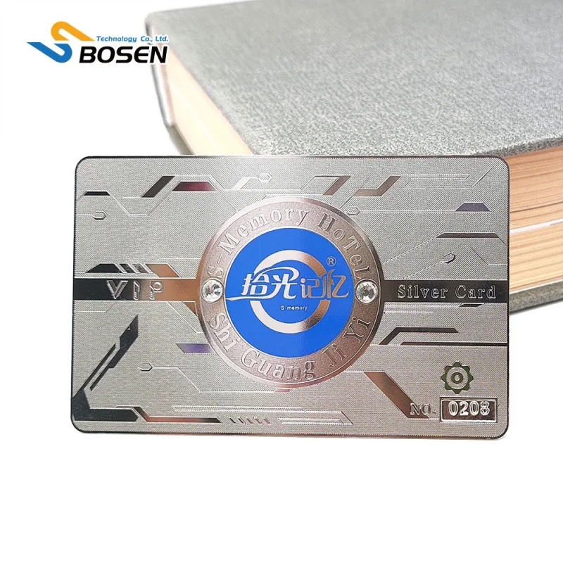 

custom Printable Stainless Steel Smart VIP Membership Cards Blank ized Printing Gold NFC Chip Metal Business Cards