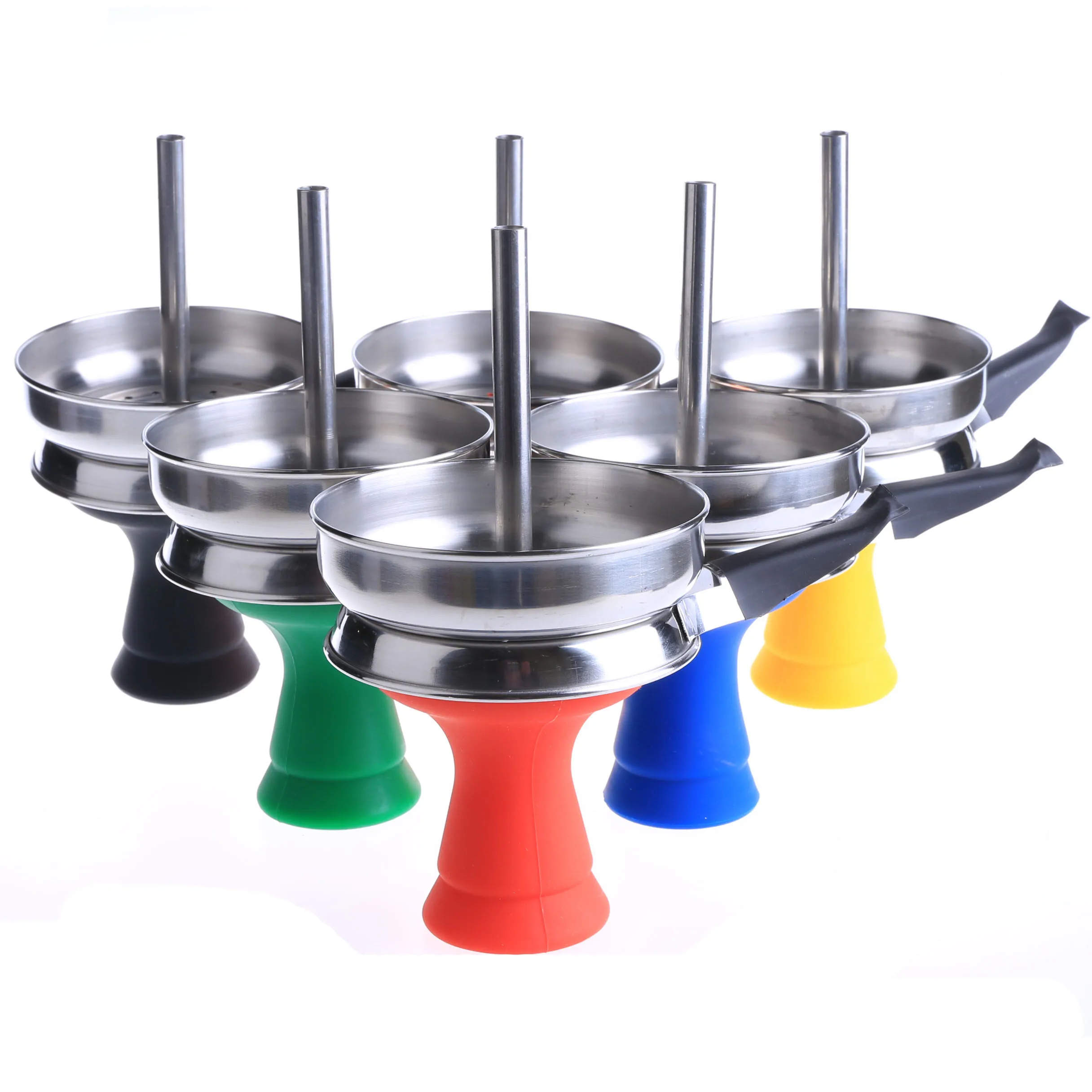 Silicone Hookah Bowl Shisha Charcoal Holder Set Chicha Chimney Bowl Shisha Tete Hookah HMD Top Set