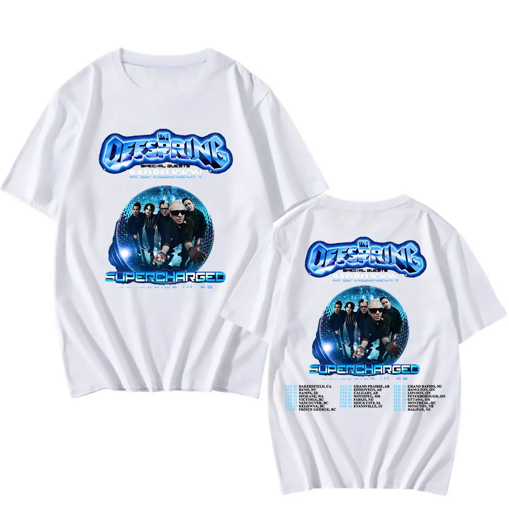 النسل SUPERCHARGE في جميع أنحاء العالم في 2026 جولة بلايز القطن قصير الأكمام عادية الذكور تي شيرت الجرافيك الطباعة ملابس رجالي