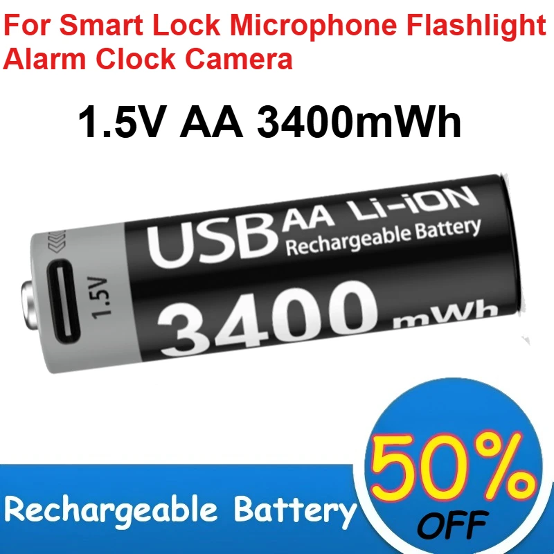 1.5V Aa 3400Mwh Usb…