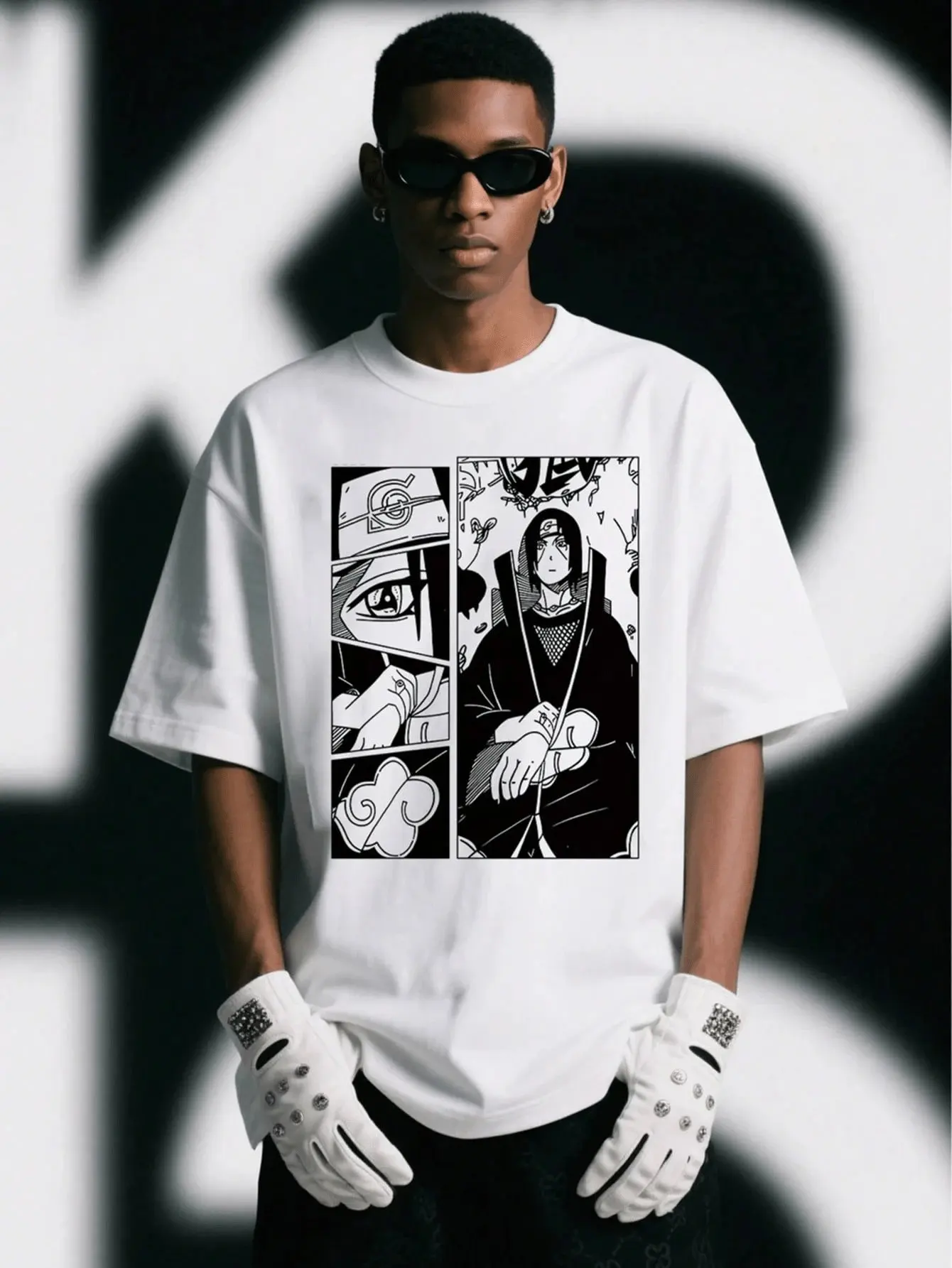 Streetwear gráfico camiseta masculina impressão em quadrinhos camiseta solta algodão manga curta verão casual hip hop moda 2025 ​ ​ ​ ​ Top de roupas Y2k