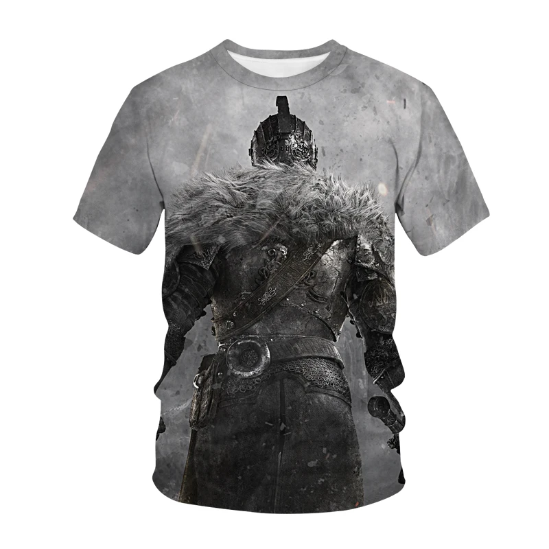 Dark Souls T-Shirt Game 3D Print Streetwear Men Women Casual Fashion Oversized Short Sleeve T Shirt Kids Tees Tops Man Clothing