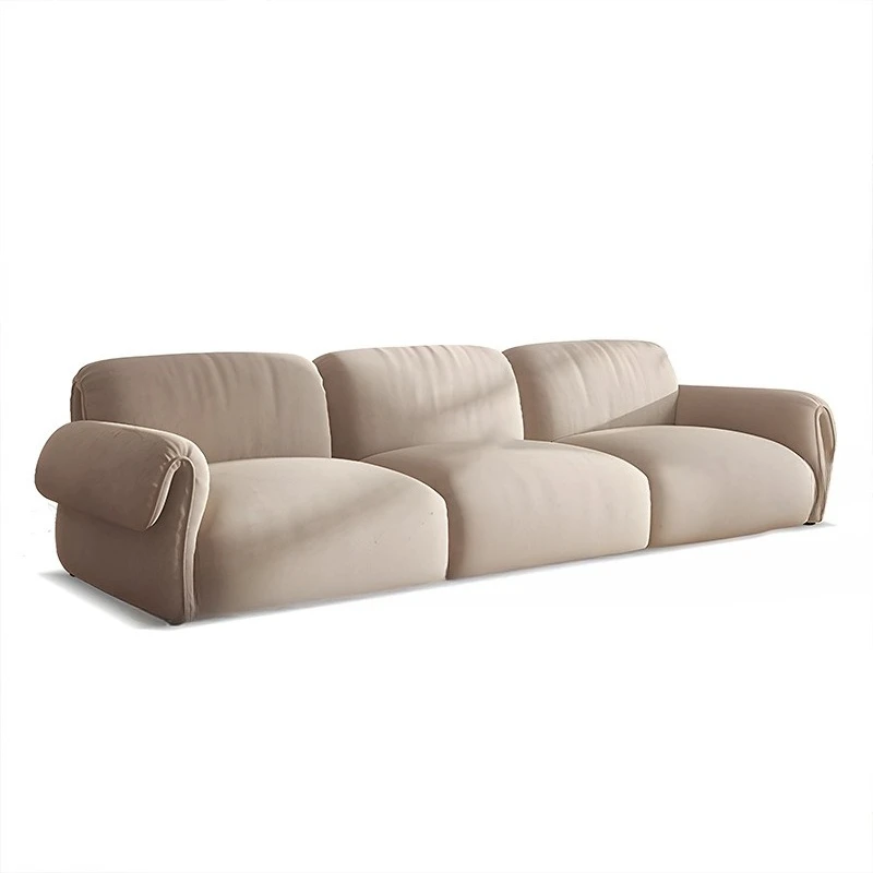 French retro octopus straight row sofa simple modern living room combination