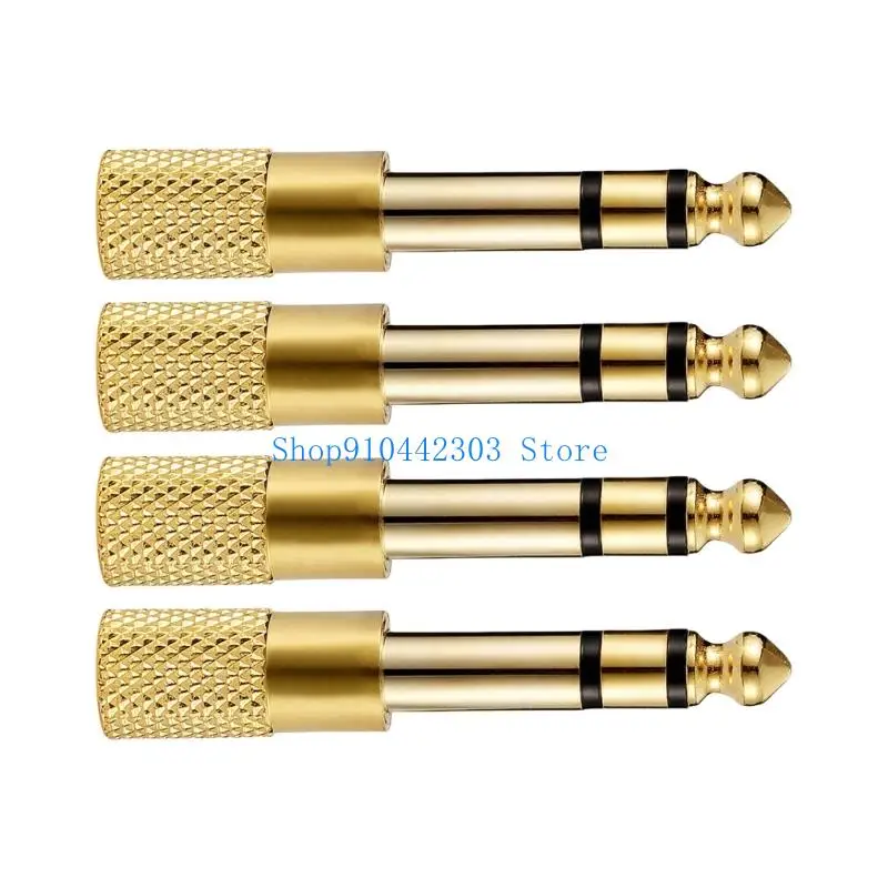 652F 6.35mm (1/4inch) Male to 3.5mm (1/8inch) Female Headphone Connector Gold Plated Adapter Converters for Guitar