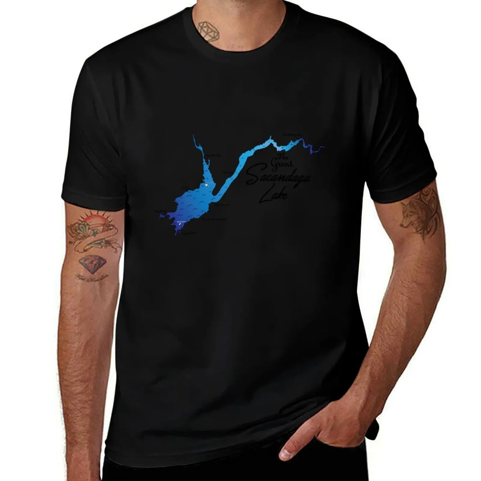 Great Sacandaga Lake, NY T-Shirt Basic Short Sleeve T-Shirt for Men