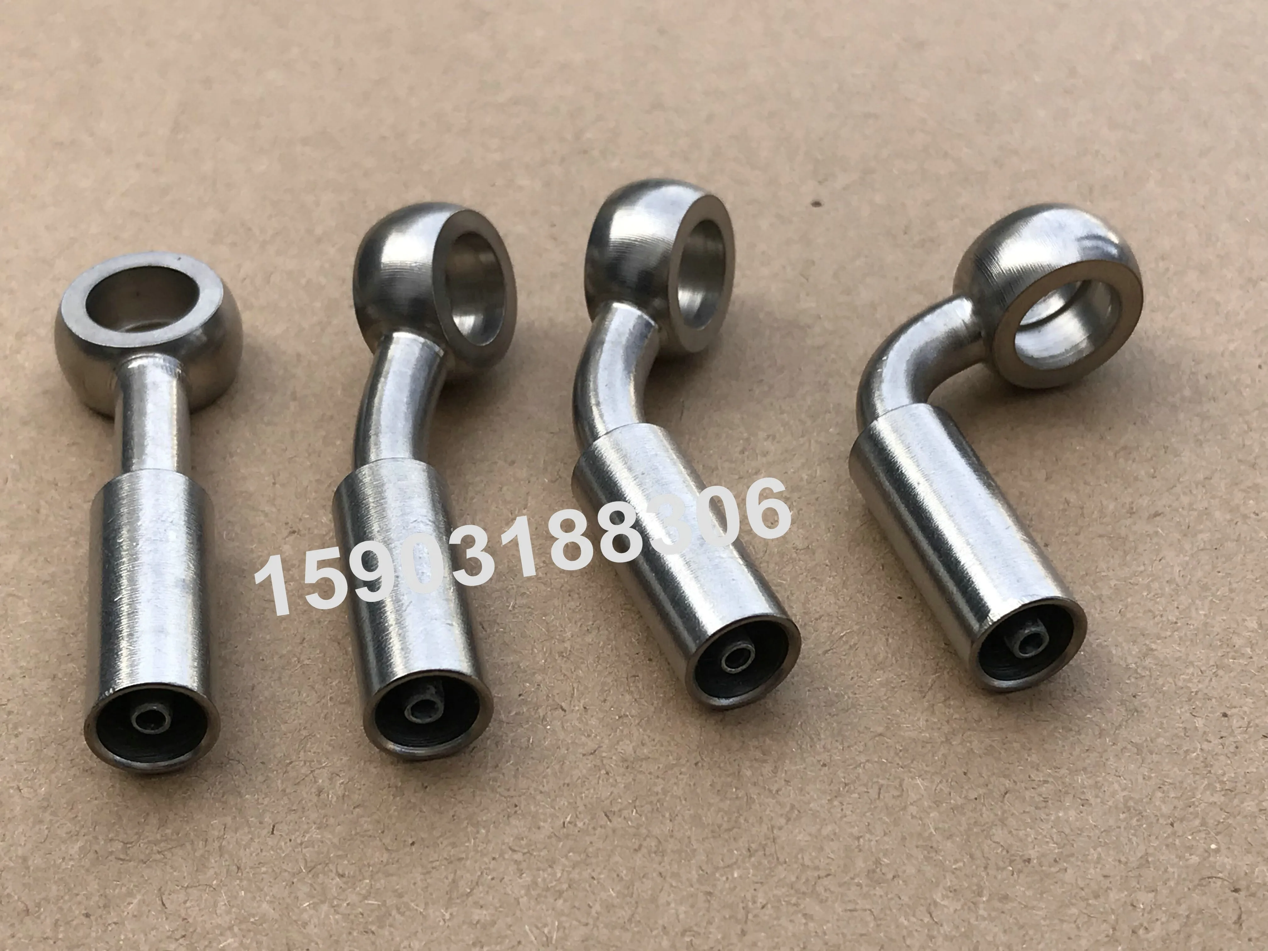 An3 Banjo Brake Fitting for Motorcycles 10mm Crimp Type Stainless Steel Brake Hose Line 0deg 28deg 45deg 90deg Auto Brake Parts