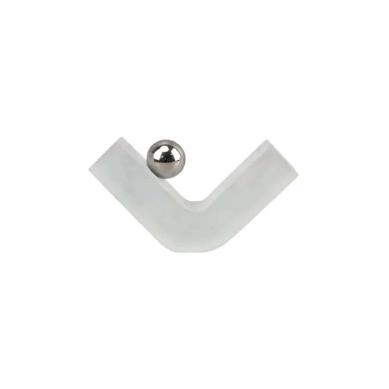 

Modern minimalist crystal curved hook geometric silver ball ornament living room bedroom entrance hotel model room home