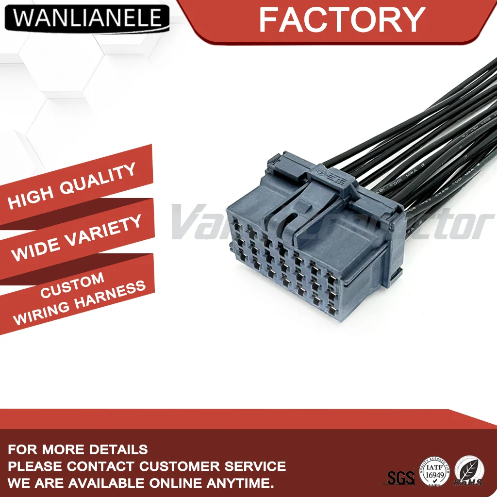 50set 1-967625-2 21Pin 5mm Pitch Automotive Connector Female Housing 3Row Gray Car Wiring Harness