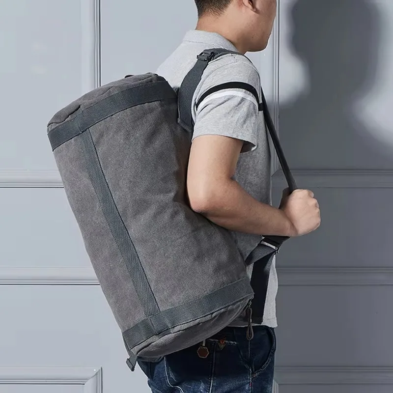 

Large Capacity Gym Fitness Bag Handbag Men Women Outdoor Hiking Travel Riding Sports Bucket Bag Canvas Backpack Messenger Bags