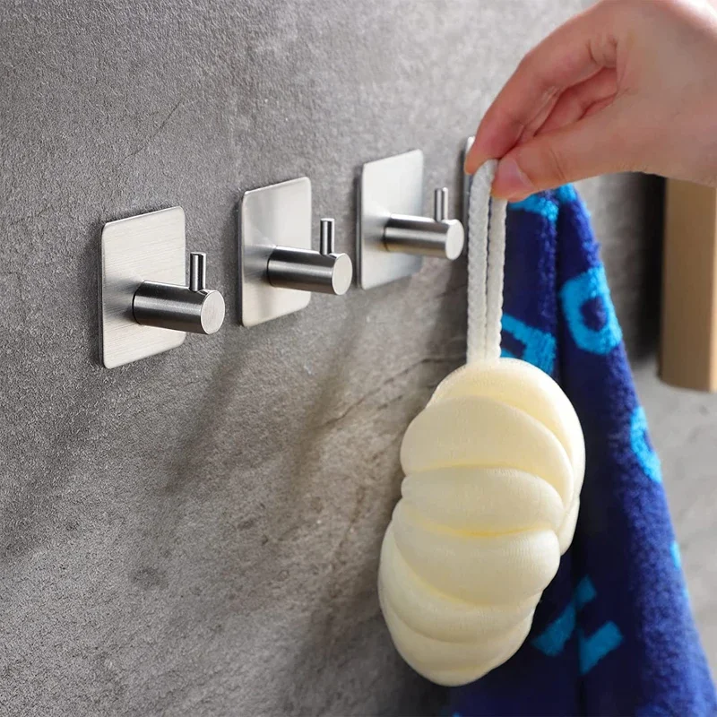 1Pcs Stainless Steel Silver Bathroom Hardware Set Towel Rack Toilet Paper Holder Towel Bar Hook Bathroom Accessories - view 3