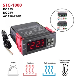 12 24V STC-1000 regolatore di temperatura digitale termostato termoregolatore incubatore relè riscaldamento raffreddamento STC 1000 220V STC-3028