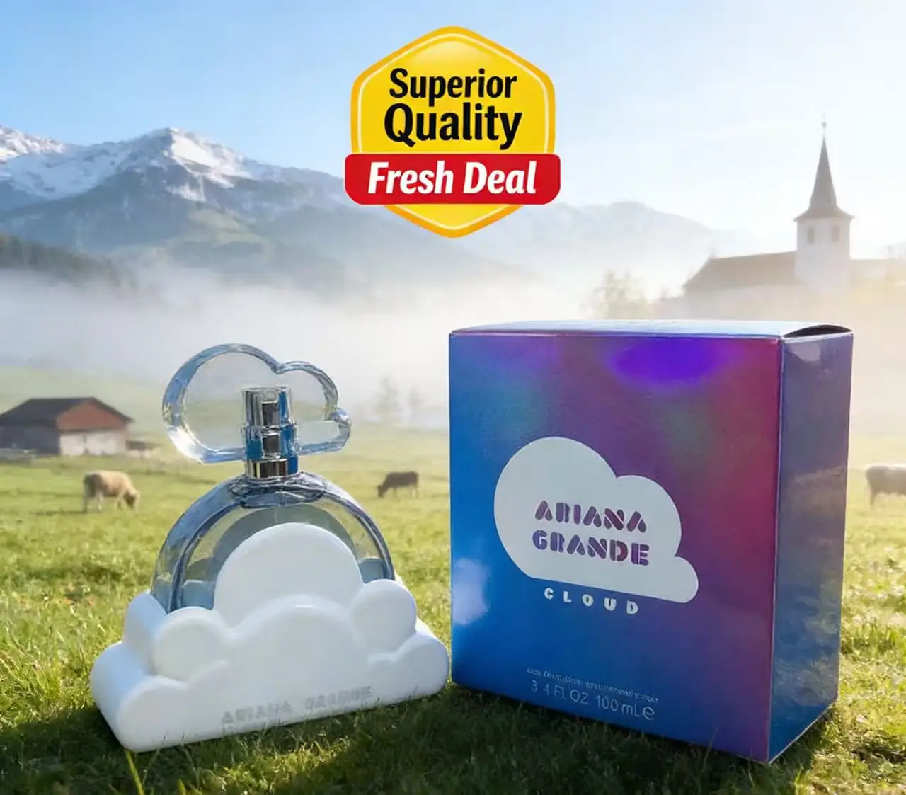 Perfume de Lujo Ariana White Grand Cloudmass, Fragancia para Mujer, Nubes Púrpuras, Nube Rosa, 100 ml, Perfume de Moda