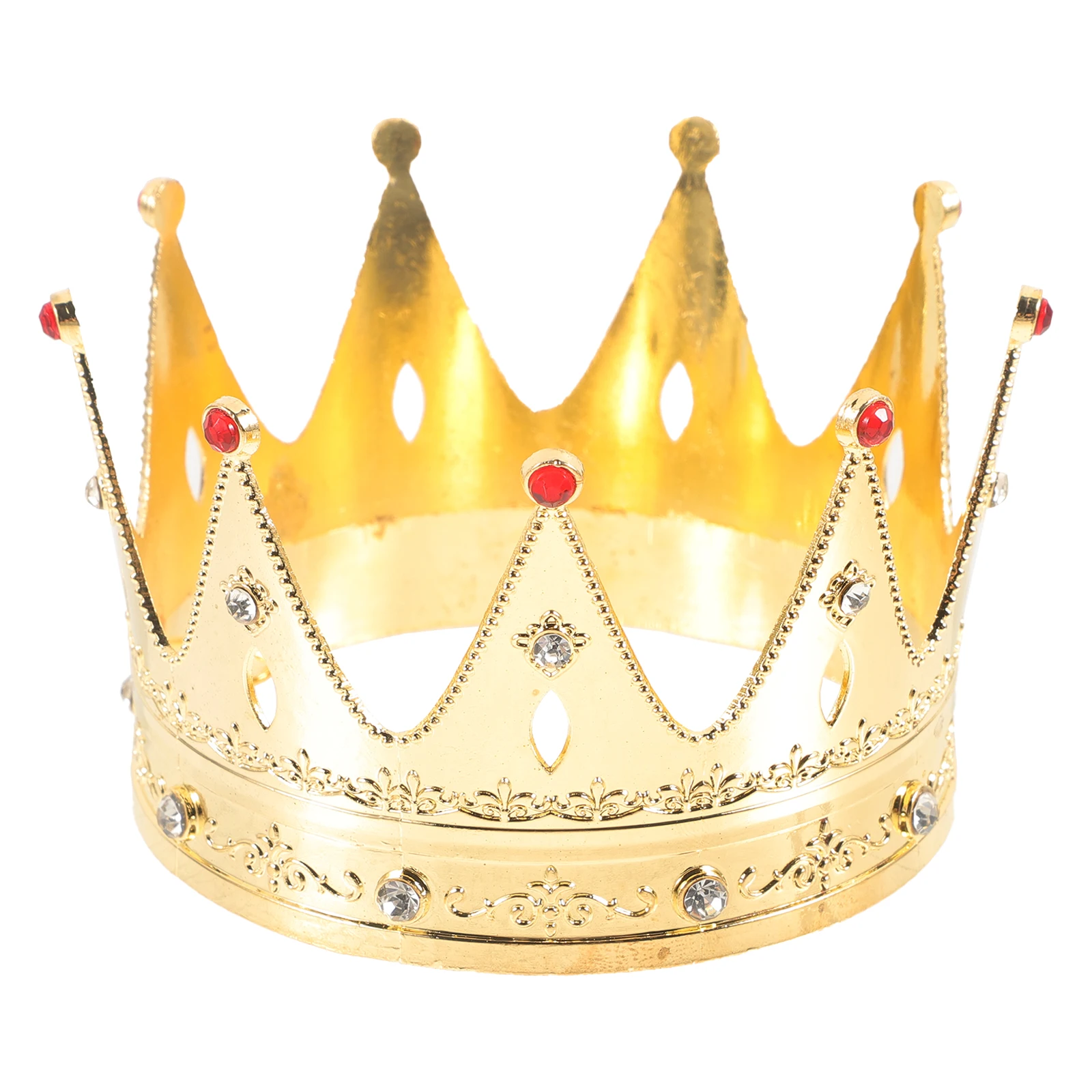 

Gem Crown Accessories Birthday Cosplay Crown Headpiece Party Headpiece for Toddler Girls Reusable Golden Color