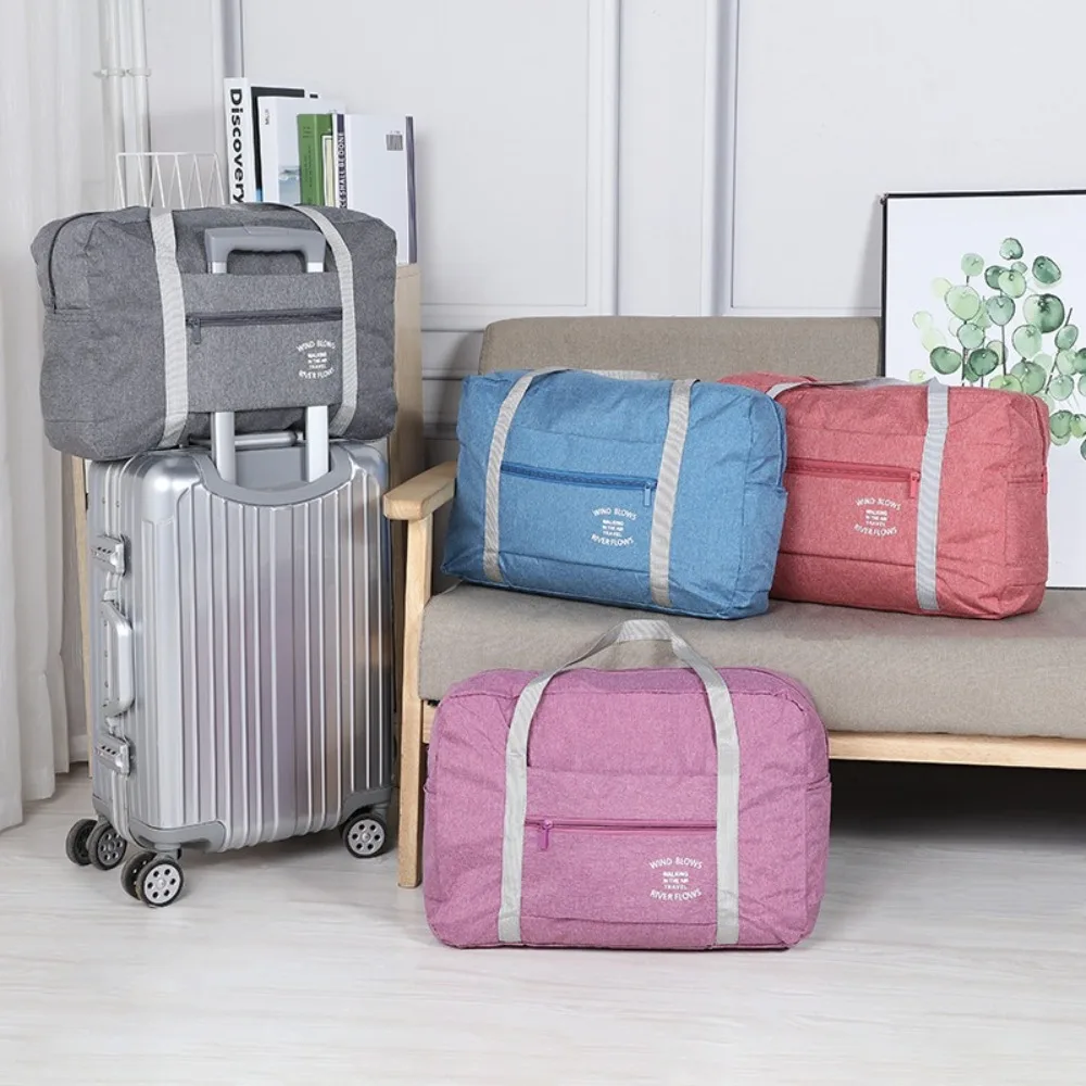 

Fashion Large Capacity Travel Luggage Bag Foldable Oxford Cloth Handbag Multi Functional Storage Bag Duffle Bag Male