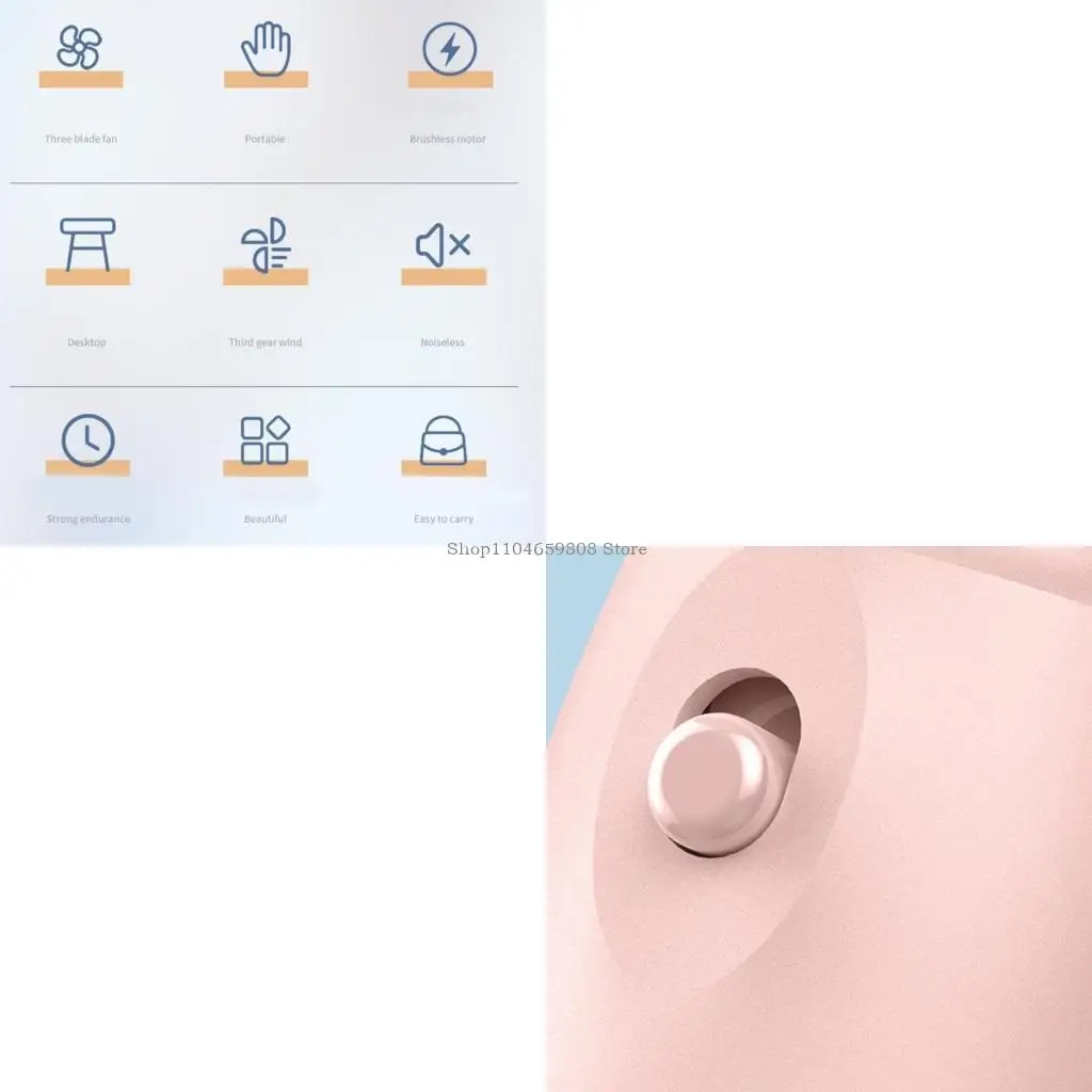 

Travel Portable Fan Handheld Mini Fan AA-Battery Powered Super Mute Cooling Fan for Home Office- Travelling Cooler