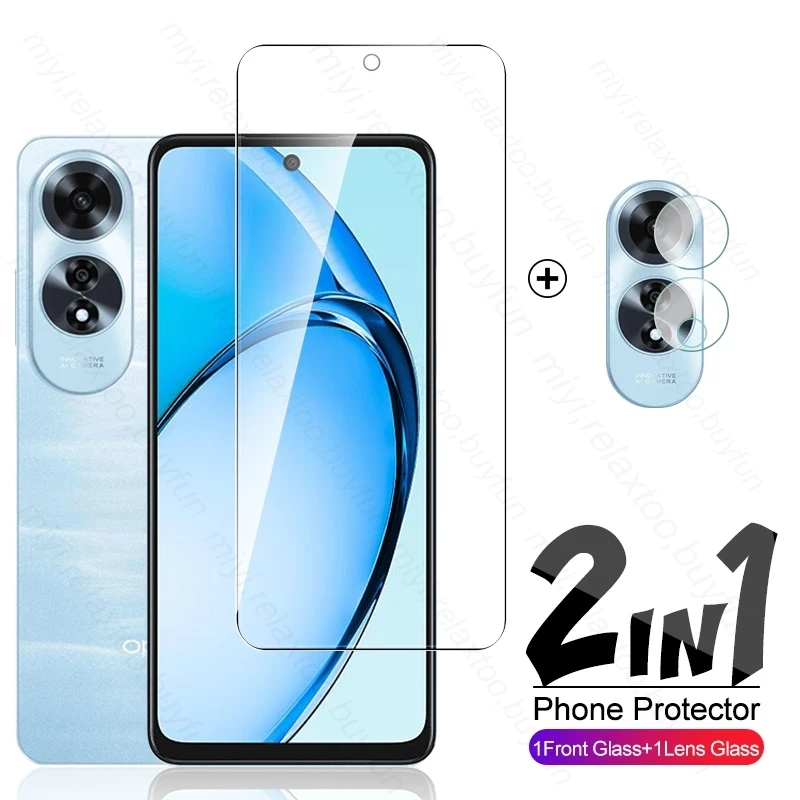 2In1 HD Camera Lens Screen Protector Tempered Glass For Oppo A60 4G Opo Orro Appo OppoA60 A 60 60A 2024 CPH2631 6.7