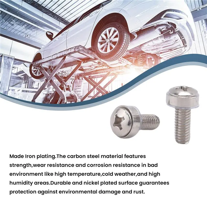 Exquisite-50 Sets M6 Square Hole Hardware Cage Nuts&Mounting Screws Washers For Server Rack And Cabinet(M6 X 20Mm)(Screw+Washer+