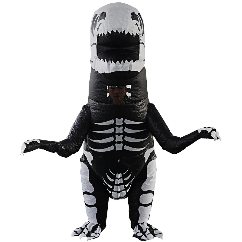 Halloween Tyrannosaurus Rex Opblaasbare Kostuum Leuke Tyrannosaurus Opblaasbare Kostuum Volwassen Kinderen Cartoon Fancy Pak