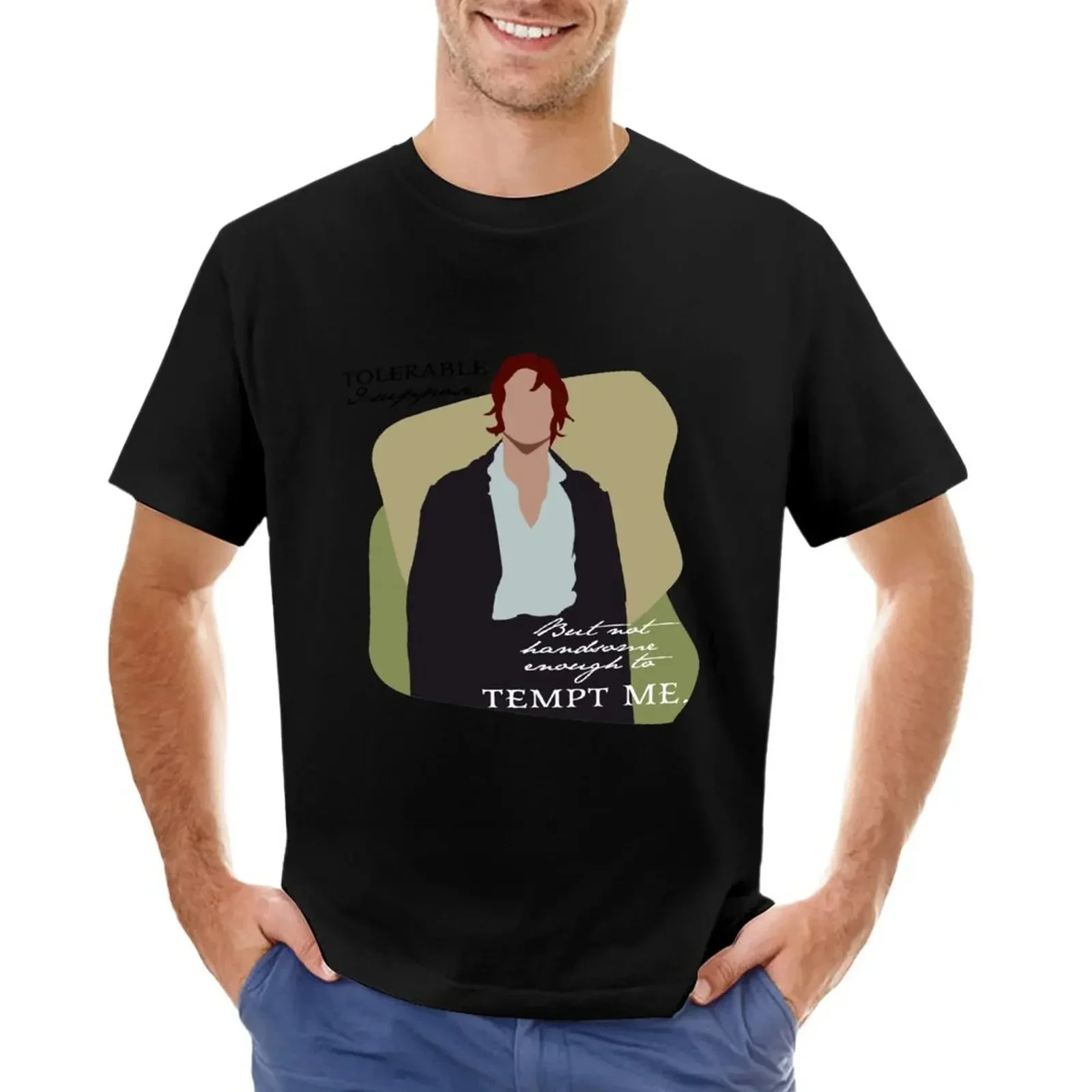 Tolerable, I suppose - Mr. Darcy - Pride and Prejudice T-Shirt anime clothes boys whites for a boy T-shirt men