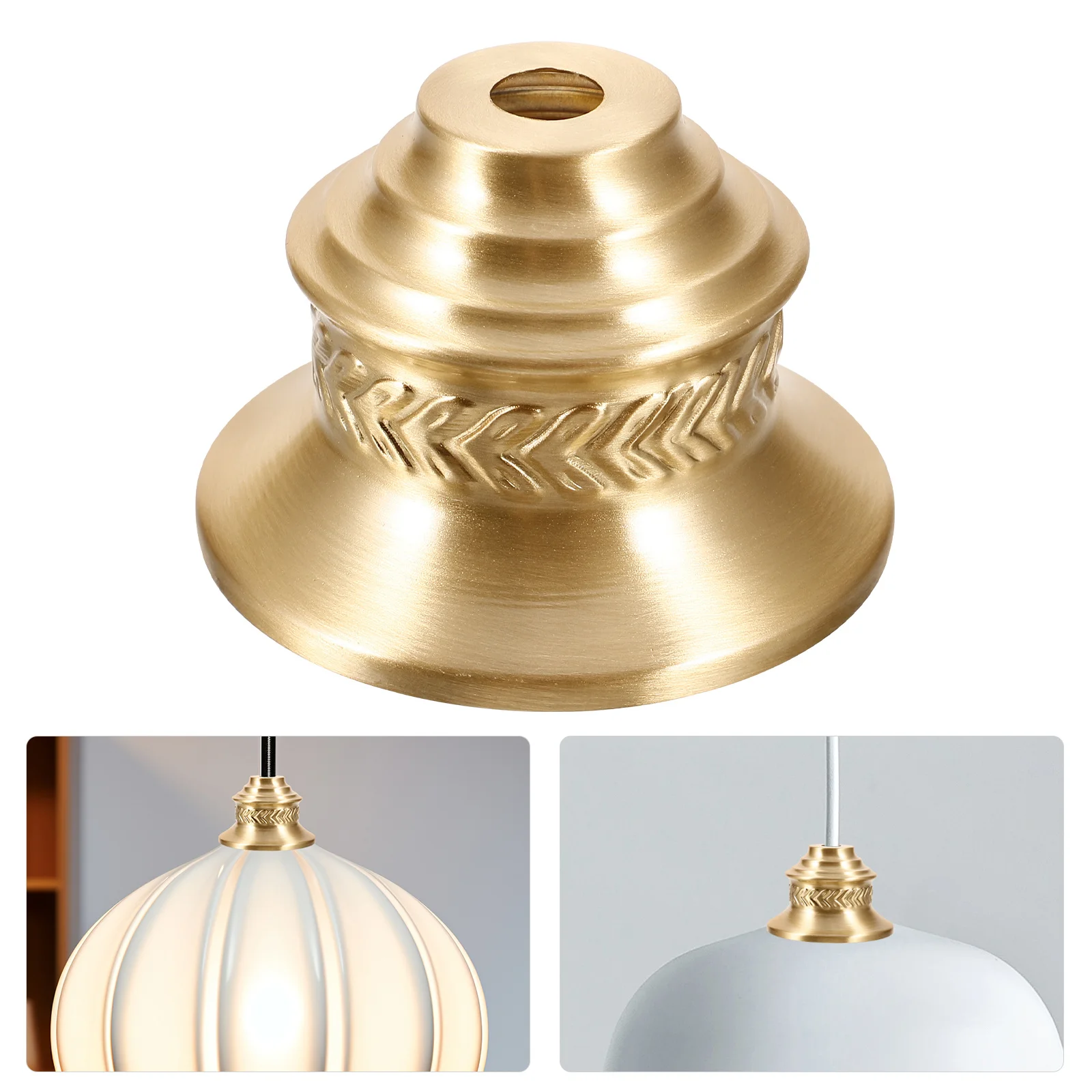 

Brass Wheat Shade Cup Sturdy Semi-Enclosed Design For Diy Lamp Holder E27 Base Fitting Light Fixture Finial Metal Lamp