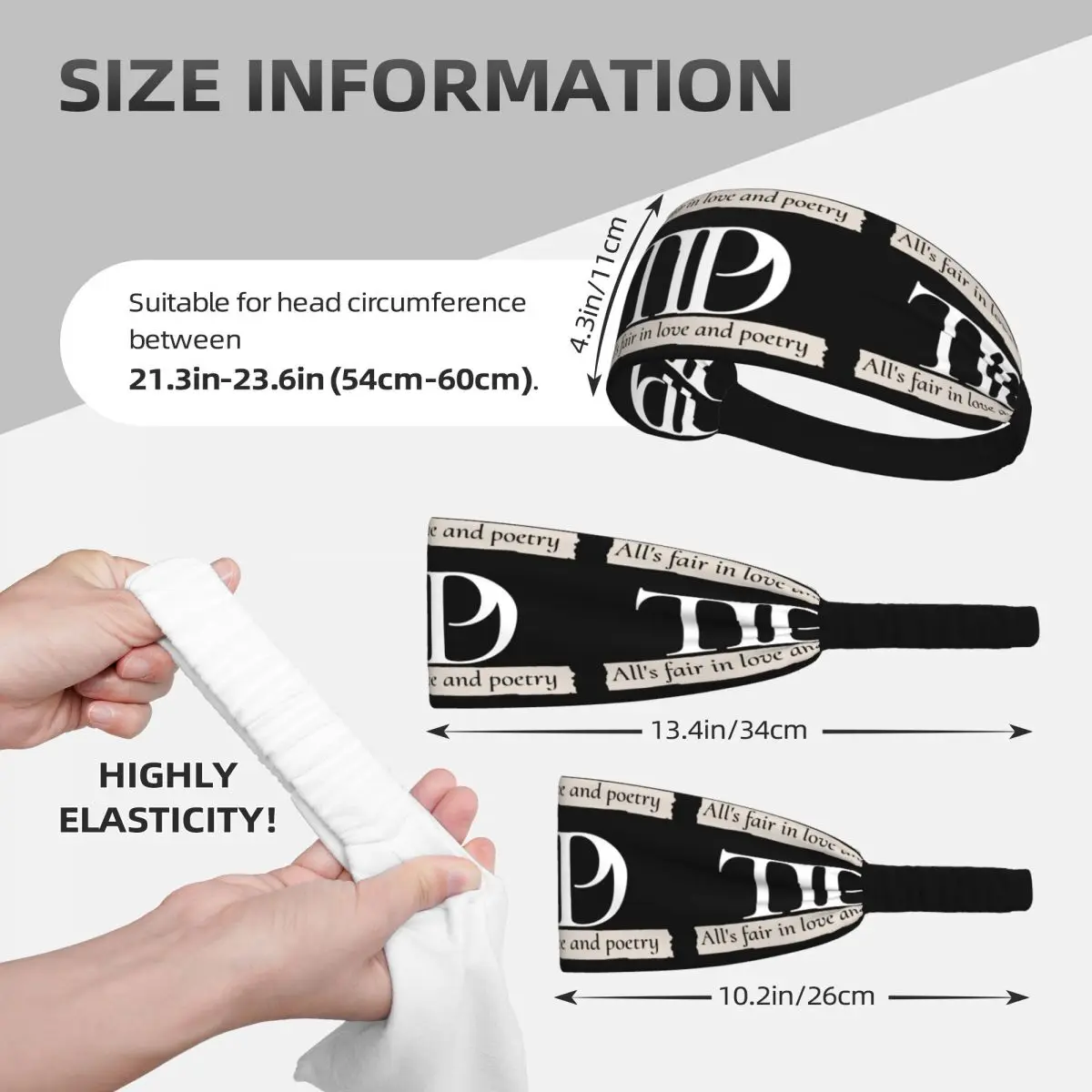 TTPD The Tortured Poets Department Elastic Exercise Headband Sport Gifts Unisex Graphic Y2K Hairband Headband