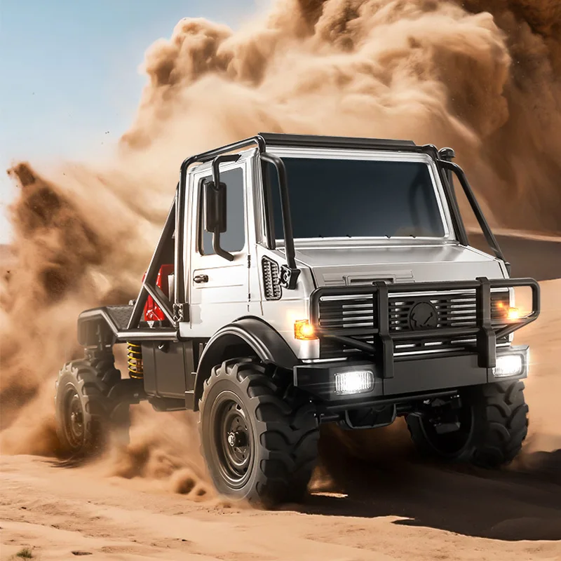 MN Mn333 RC سيارة Unimog U4000 1/18 رباعية العجلات محرك على الطرق الوعرة معدن الجبهة سبيكة لعبة مجسمة التحكم عن بعد سيارة تسلق مركبة هدية