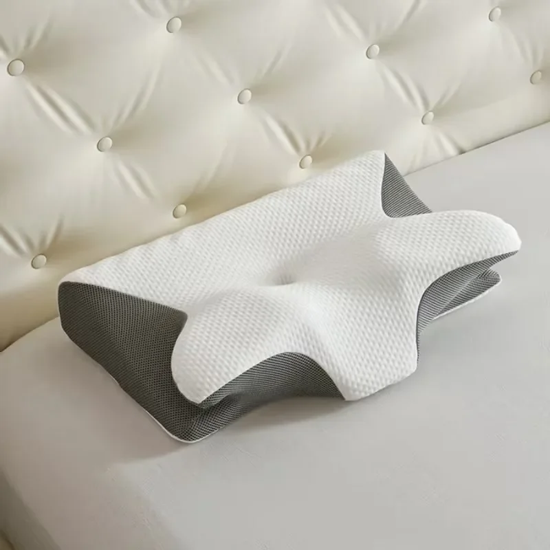 

2025 new butterfly memory pillow slow rebound decompression not tired ergonomic neck protection artifact horn pillow neck pillow