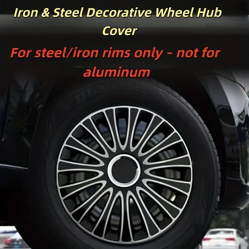 4PCS Car R14 Inch Universal Wheel Cover Hubcap Replacement Hub Caps Wheel Rim Cover PP Tire Accessories Snap on SUV Truck