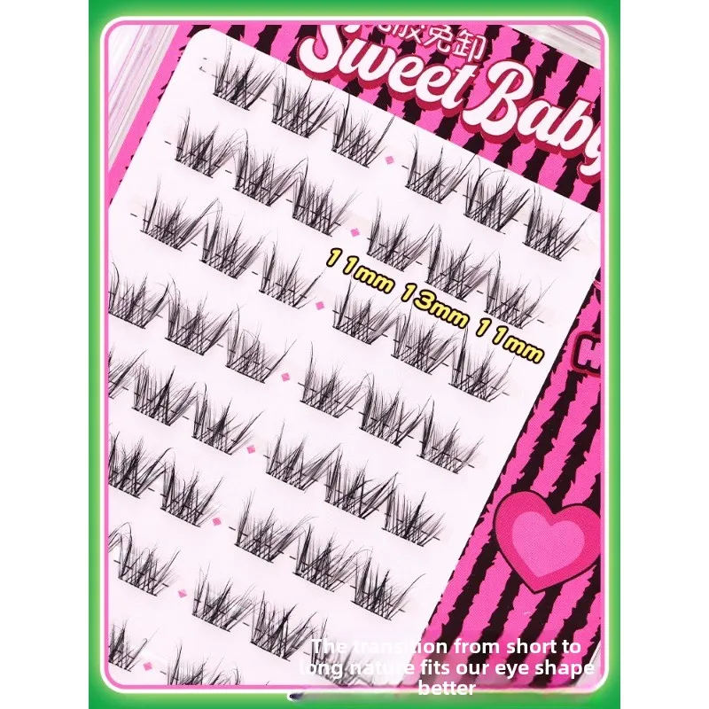 REPLDEER-Extensions de cils 3D multicouches, courbure de bébé, faux manga, sans colle, correspondallow naturel