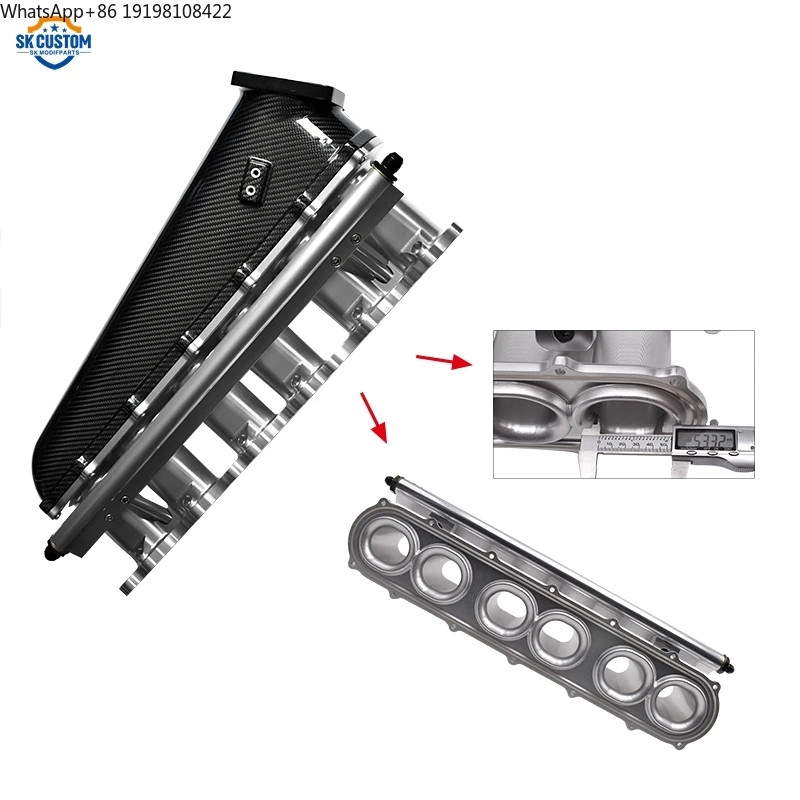 SK CUSTOM New Aluminum Intake System Intake Manifold for 1JZ 2JZ Engine in Other Auto Engine Parts
