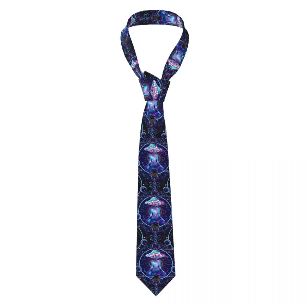 

Пользовательские галстуки с мандалой в Индии, мужские шелковые психоделические галстуки с грибами Будды, дзен, волшебный галстук для офиса