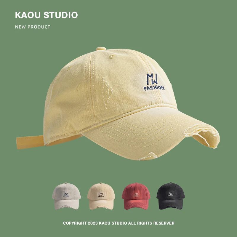 

Soft top baseball cap women's casual versatile letter embroidered cap men's fashion sun hat
