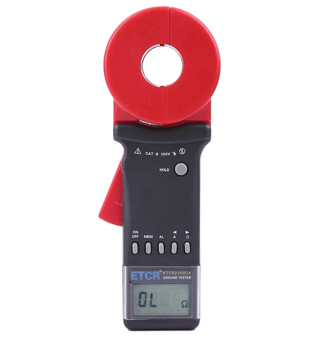 ETCR2100C+ New Manufacturer Digital Clamp-on Earth Ground Resistance Tester Meter Clamp on Ground Resistance