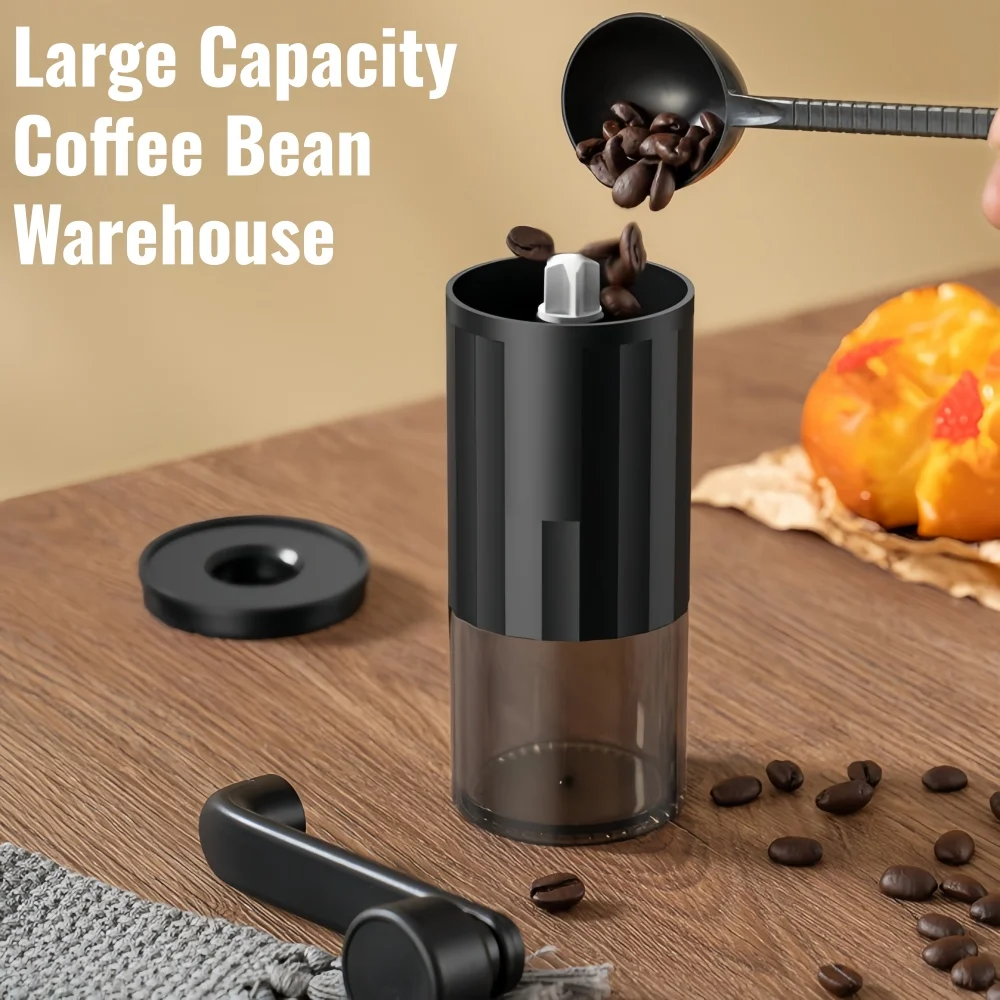 Handkurbel-Kaffeemühle mit leisem Keramikkern, Retro-Design, einstellbare Mahlgradeinstellung, schnelles Mahlen, Handmühle für den Haushalt – Detail 7