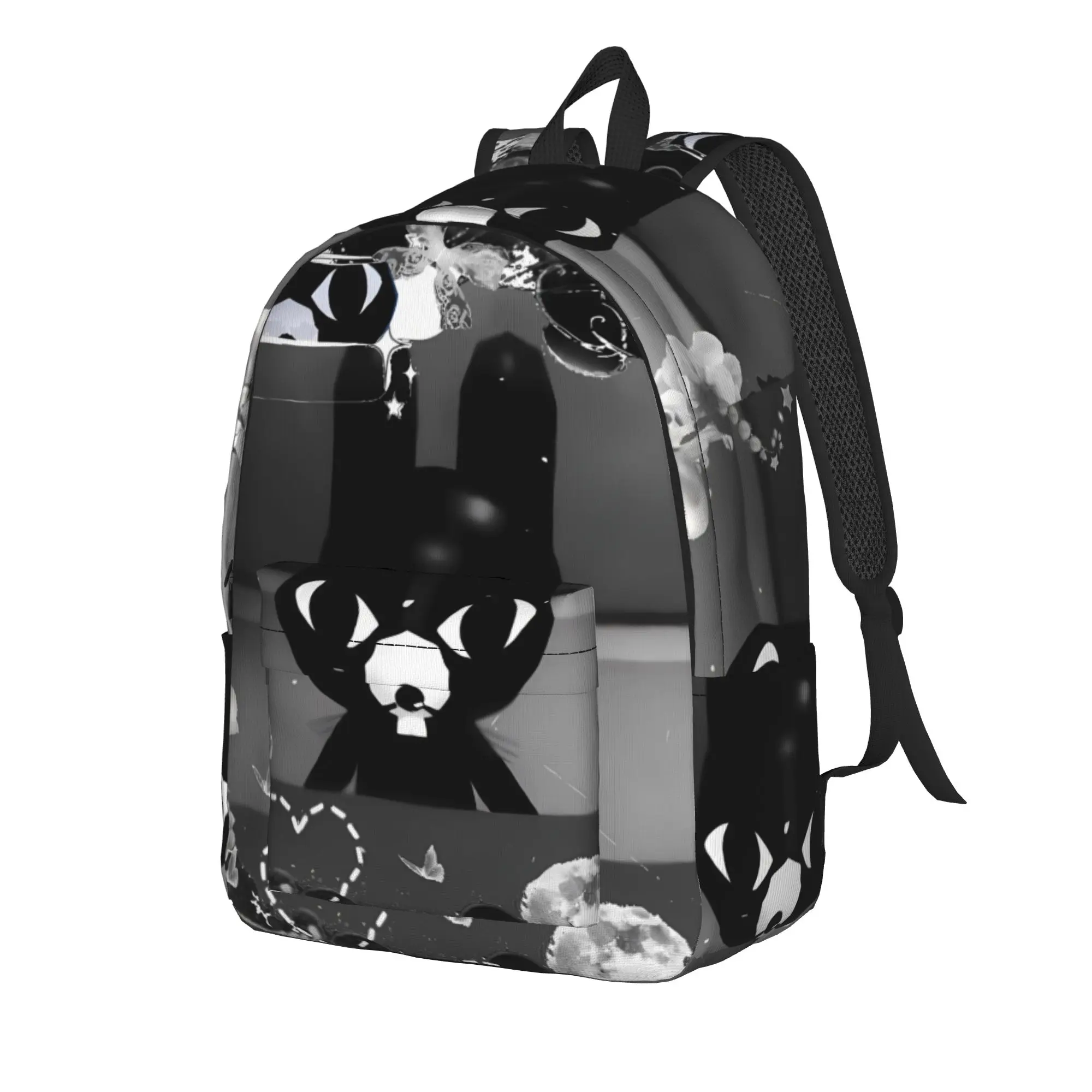 Animal Hospital Black Rabbit Mono Anime Backpack  Youth Polyester Cycling Backpacks Print Leisure High School Bags Rucksack