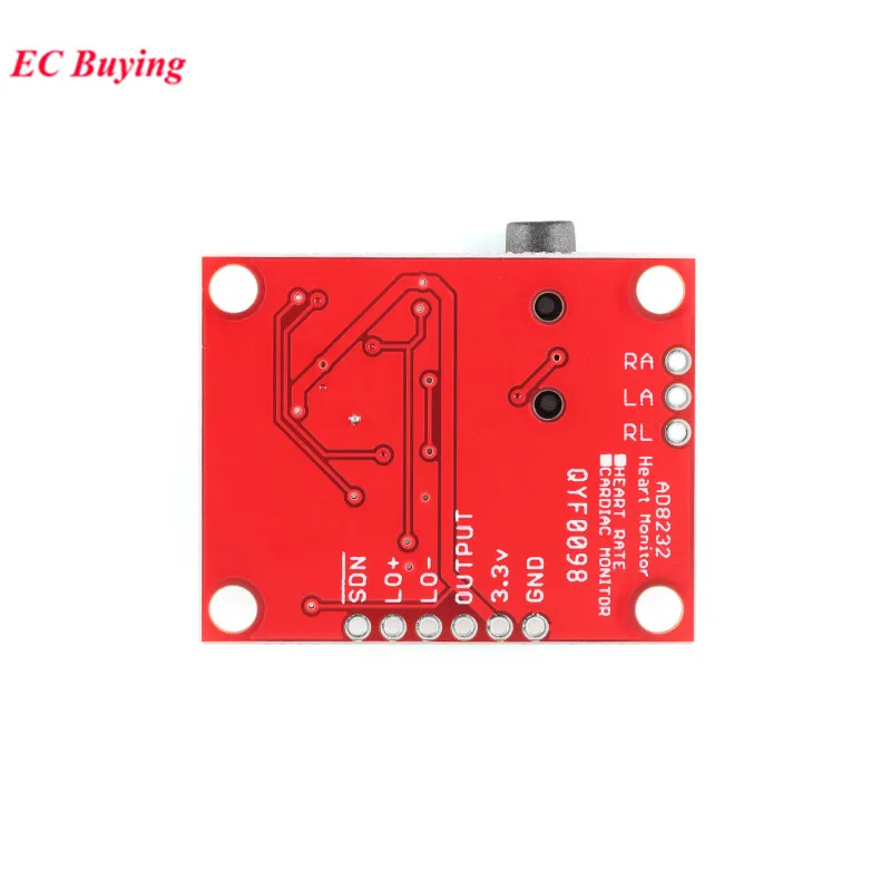 AD8232 EKG Physiologische Messung Puls Herzfrequenzmesser Sensor Modul Kit mit 3 Elektroden Drähte für Arduino R3 – Detail 9