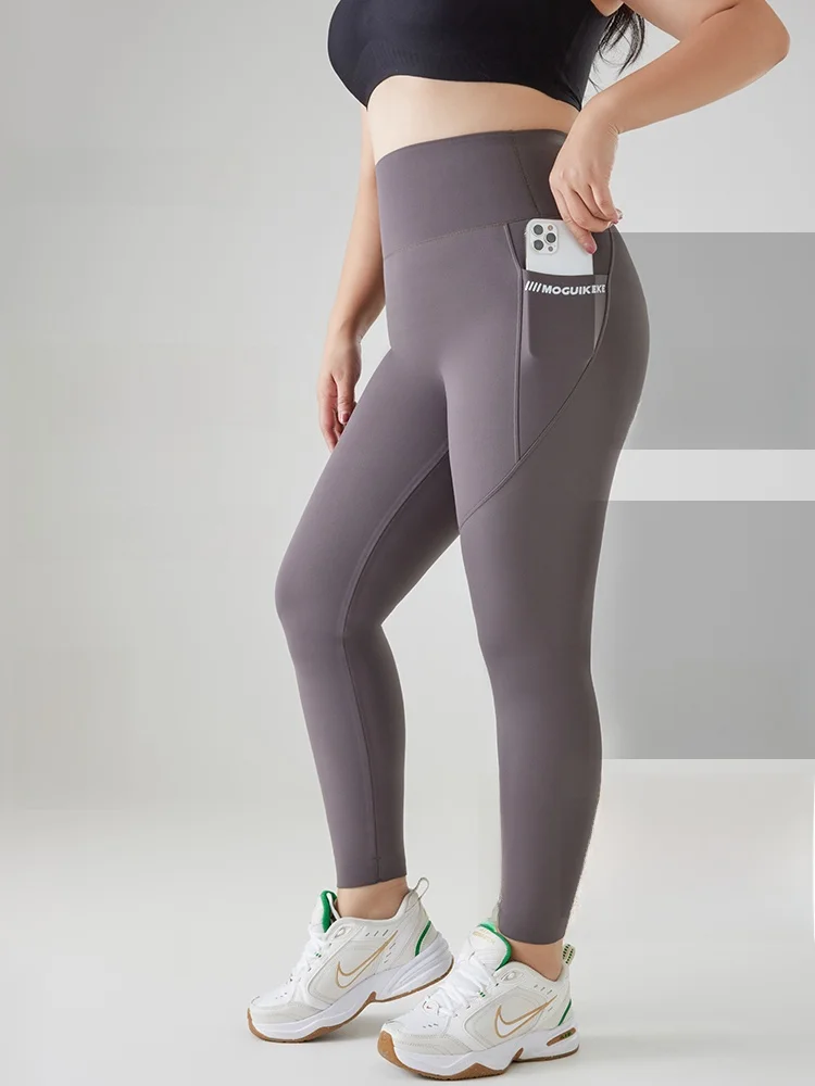 Pantaloni da yoga taglie forti Vita alta Spor Sle Fce Pelle d'Arca calda con motivo kets Controllo della pancia Sollevamento del sedere Senza palline