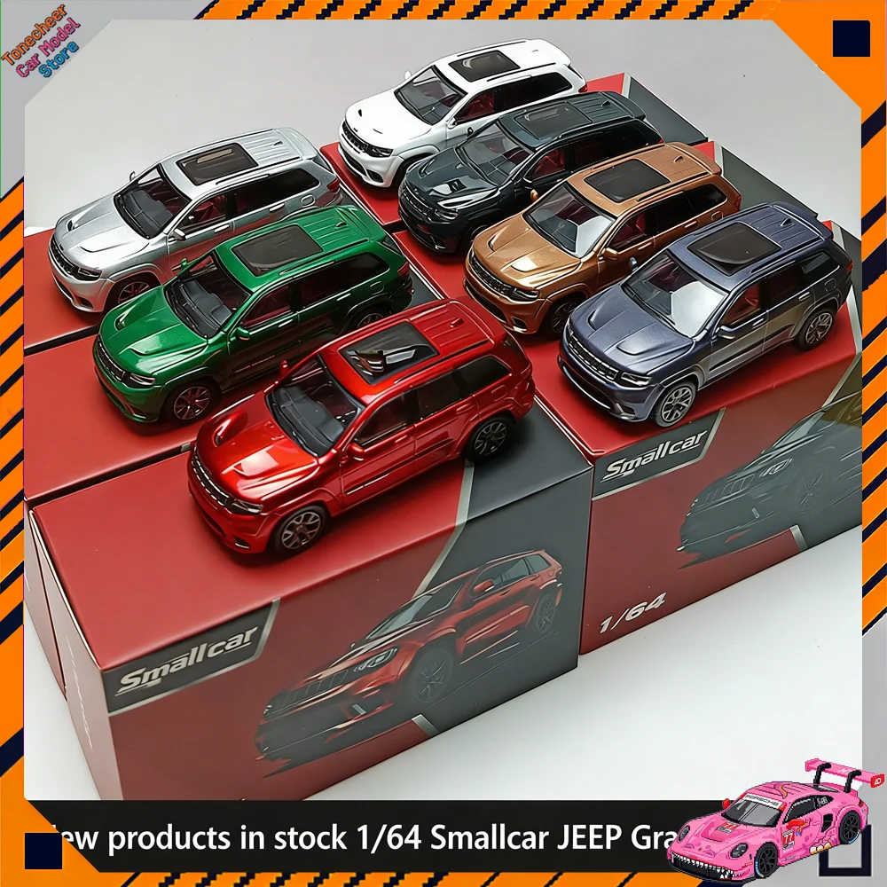 

Новая коллекционная модель внедорожника Jeep Grand Cherokee Trackhawk в масштабе 1/64, имитация, литая под давлением, из сплава, миниатюрная, для коллекции, украшение, игрушка