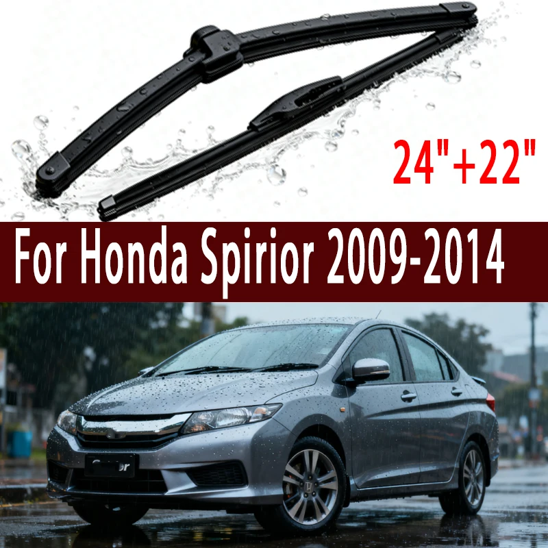 

Kcimo For Honda Spirior 2009-2014 2010 2011 2012 Car Wiper Soft Rubber Boneless Wiper HD Quiet Durable Automotive Wiper 24"+22"