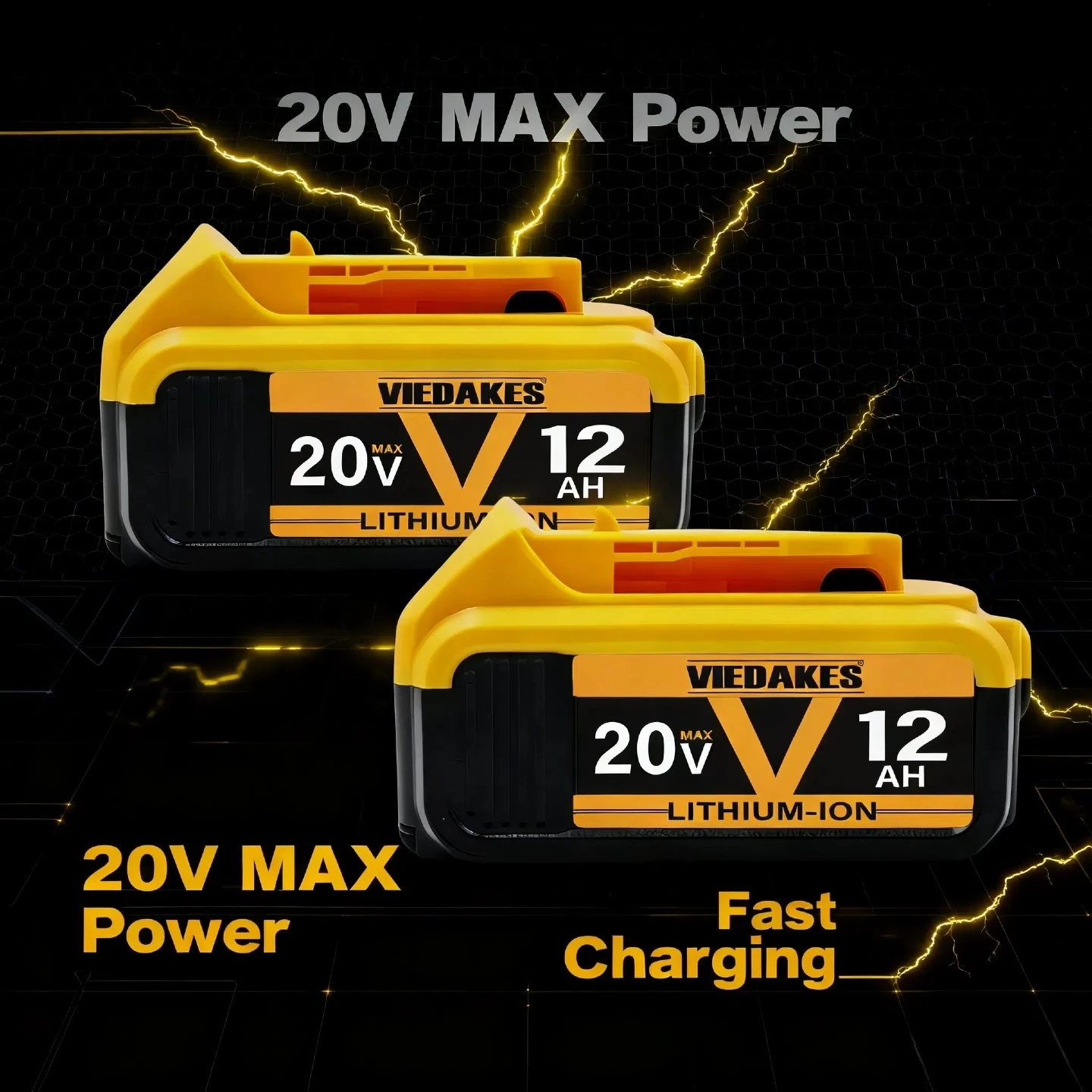 

for DeWalt 18v 20V Lithium Ion Batteries 20V 12Ah DCB203 Li ion Battery ReplacementDCB206 DCB205 DCB204 DCB200 Power Tools▒