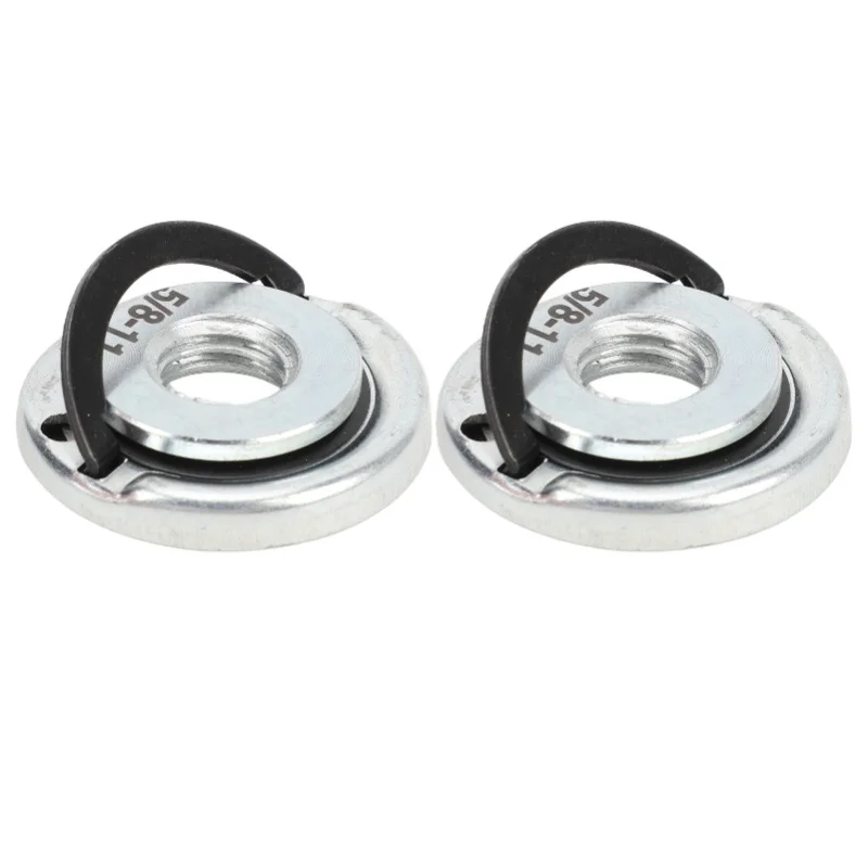 2 Pcs 5/8-11 Grinder Nut Quick Release Flange Locking Nut For Grinding Polishing Machine