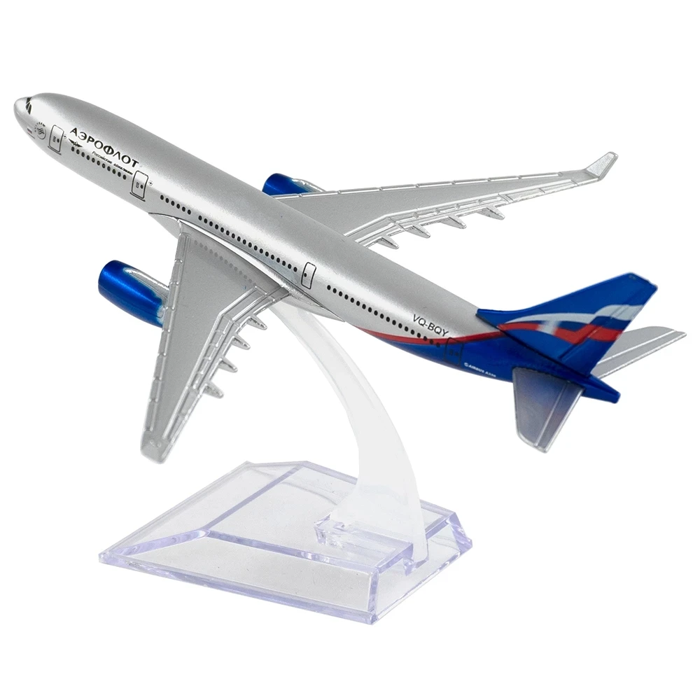 1/400 Scale Alloy Aircraft Russian Airlines Airbus A330 Aeroflot 16cm Plane Model Toys Children Kids Gift for Collection