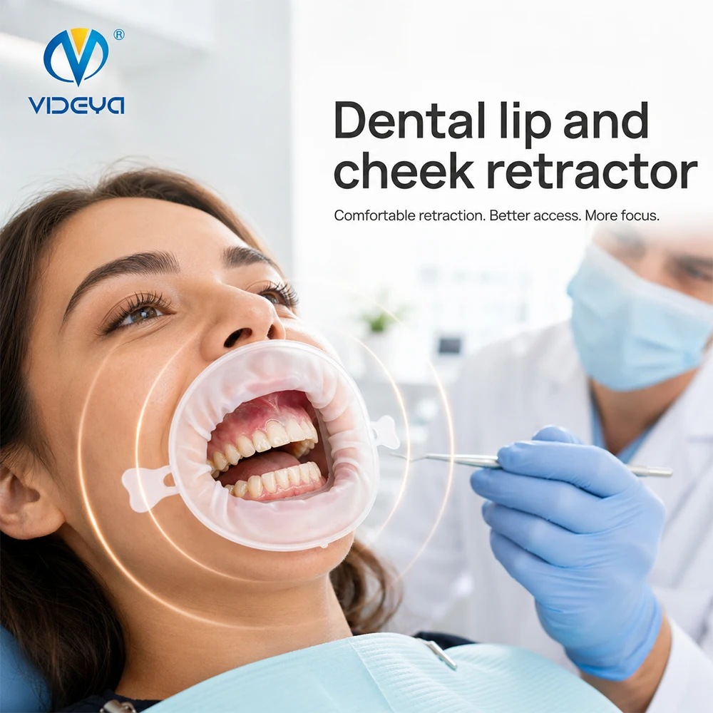 Retractores Dentales Fotografía Mouth Opener Cheek Retractor Dental Lip Retractor Adult White Child Orange PP TPE 1pc Single Use