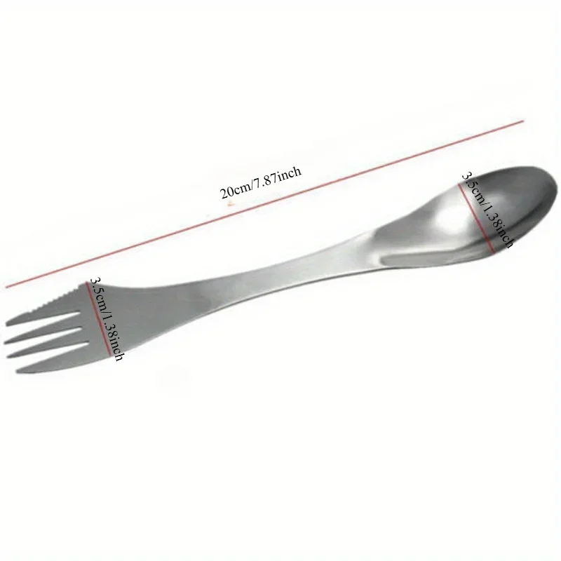 3 In 1 Utensils Titanium Spork Combo Travelling Gadget Cutlery Tableware Spoon Fork Cutter Travel Camping Hiking Picnic