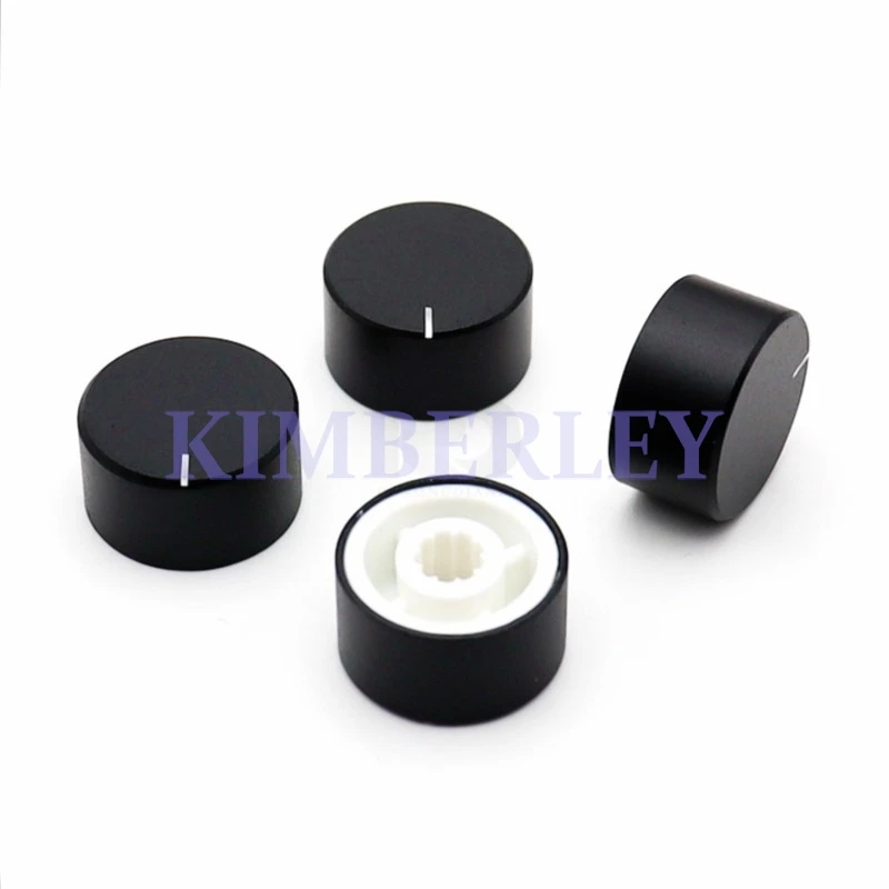 3PCS 18.5x10mm Aluminum Alloy Sand Blast Knob Potentiometer Knobs Caps 6mm Flower Shaft Hole Power Amplifier Volume Switch Cap