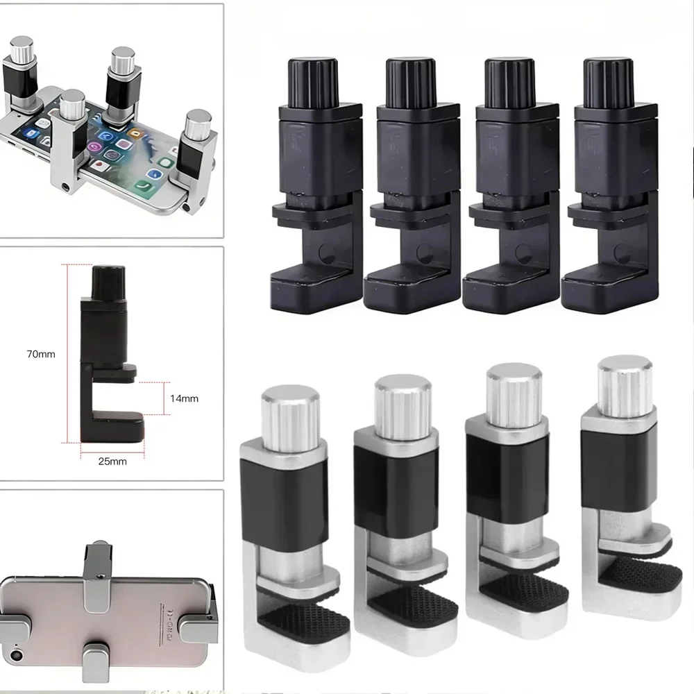 4Pcs Universal Adjustable Clips Phone Repair Tools LCD Display Screen Fastening Holder Fixture for Mobile Phones Tablets Metal