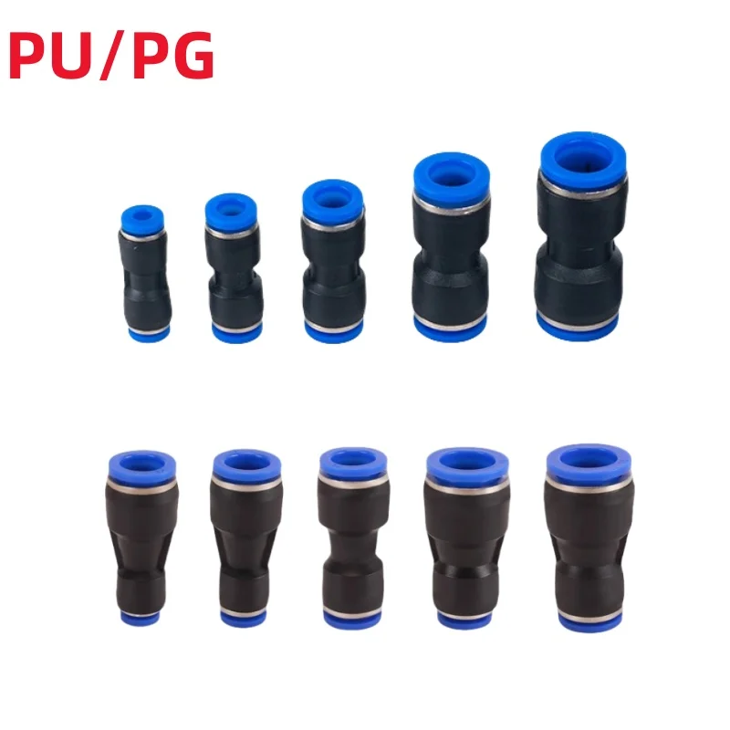 Pneumatic Fittings Fitting Plastic Connector PU 4mm 6mm 8mm 10mm For Air water Hose Tube Push in Straight Gas Quick Connection