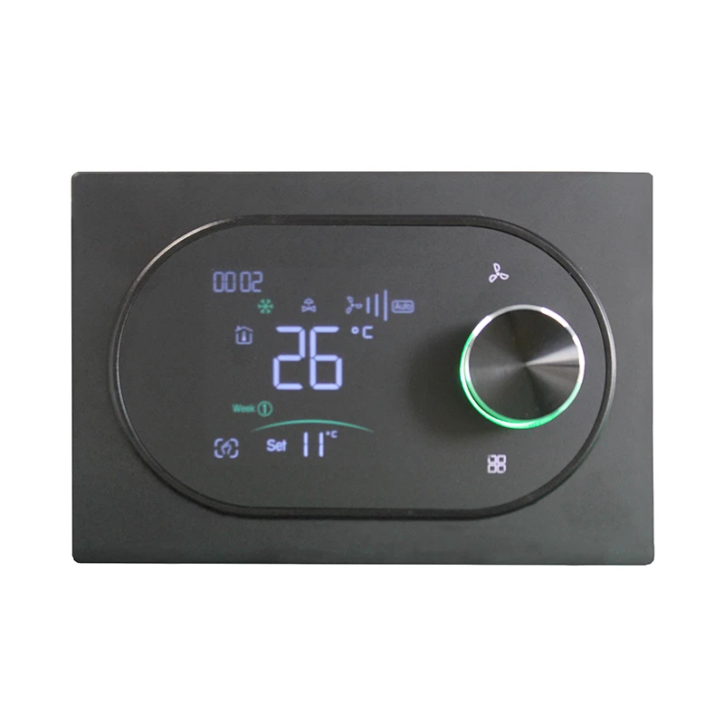 

WiFi Programmable Room Thermostat for Home & School HVAC Fan Coil System 0-10V FCU Wall-Mounted External Sensor for Hospitals