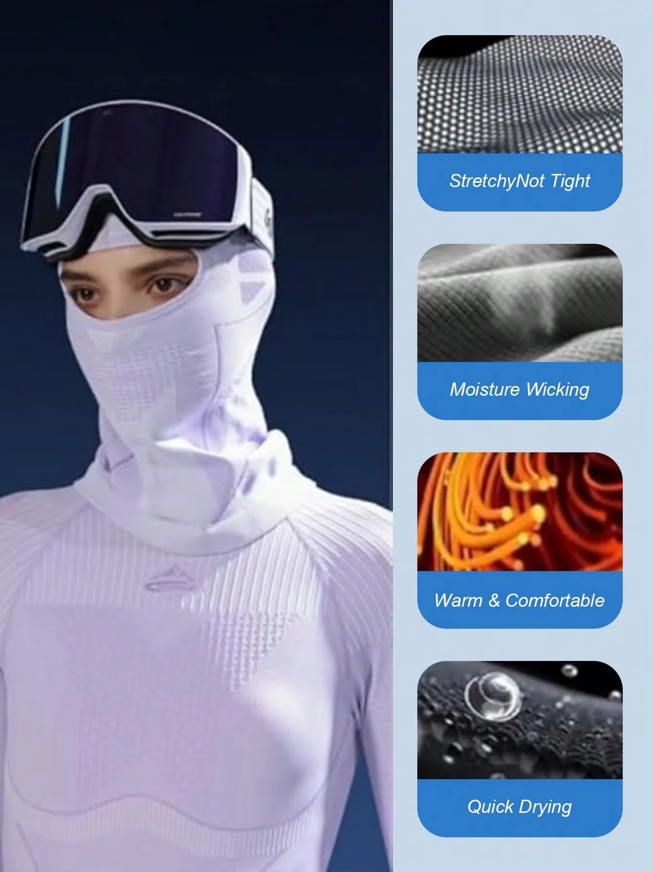หน้ากากบัลลาคลาวาเต็มหน้าสำหรั - Balaclava Ski Mask Windproof Fleece บทวิจารณ์และราคา