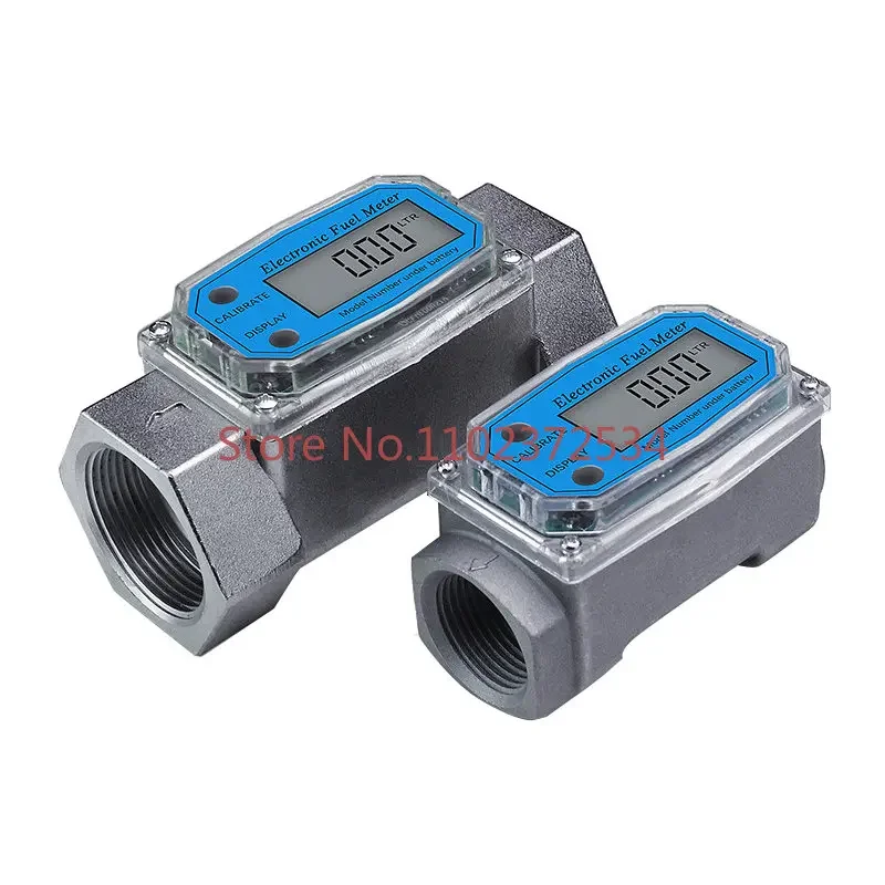 Stainless steel digital display flowmeter K24 methanol  gasoline kerosene chemical water electronic liquid turbine meter